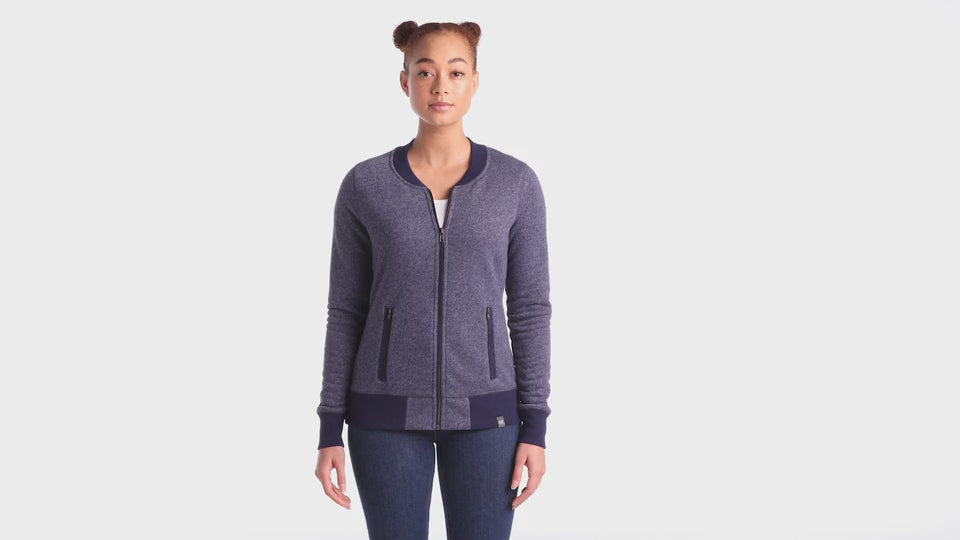 LNEA503 New Era® Women's French Terry Baseball Full-Zip