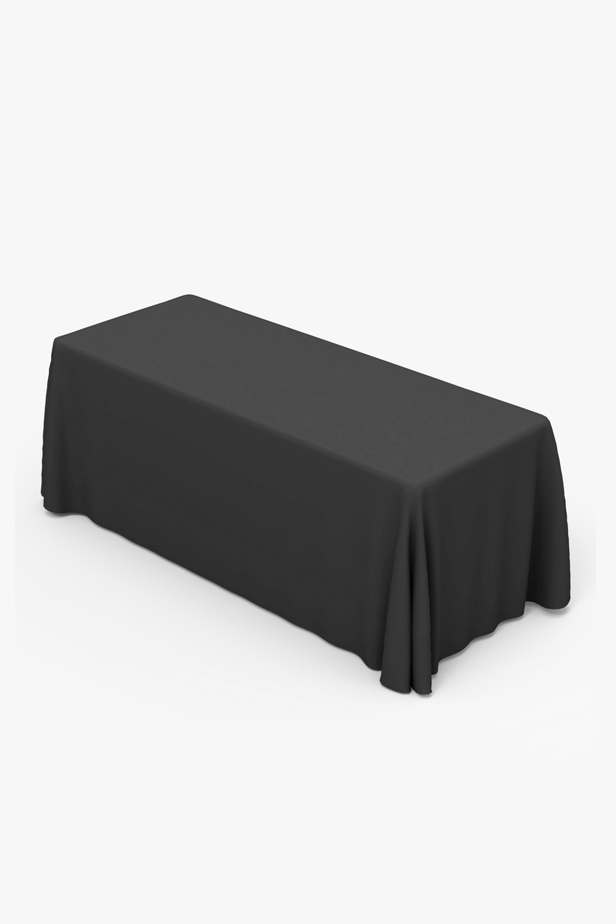 Solid color four-sided table cover for trade show and event tables