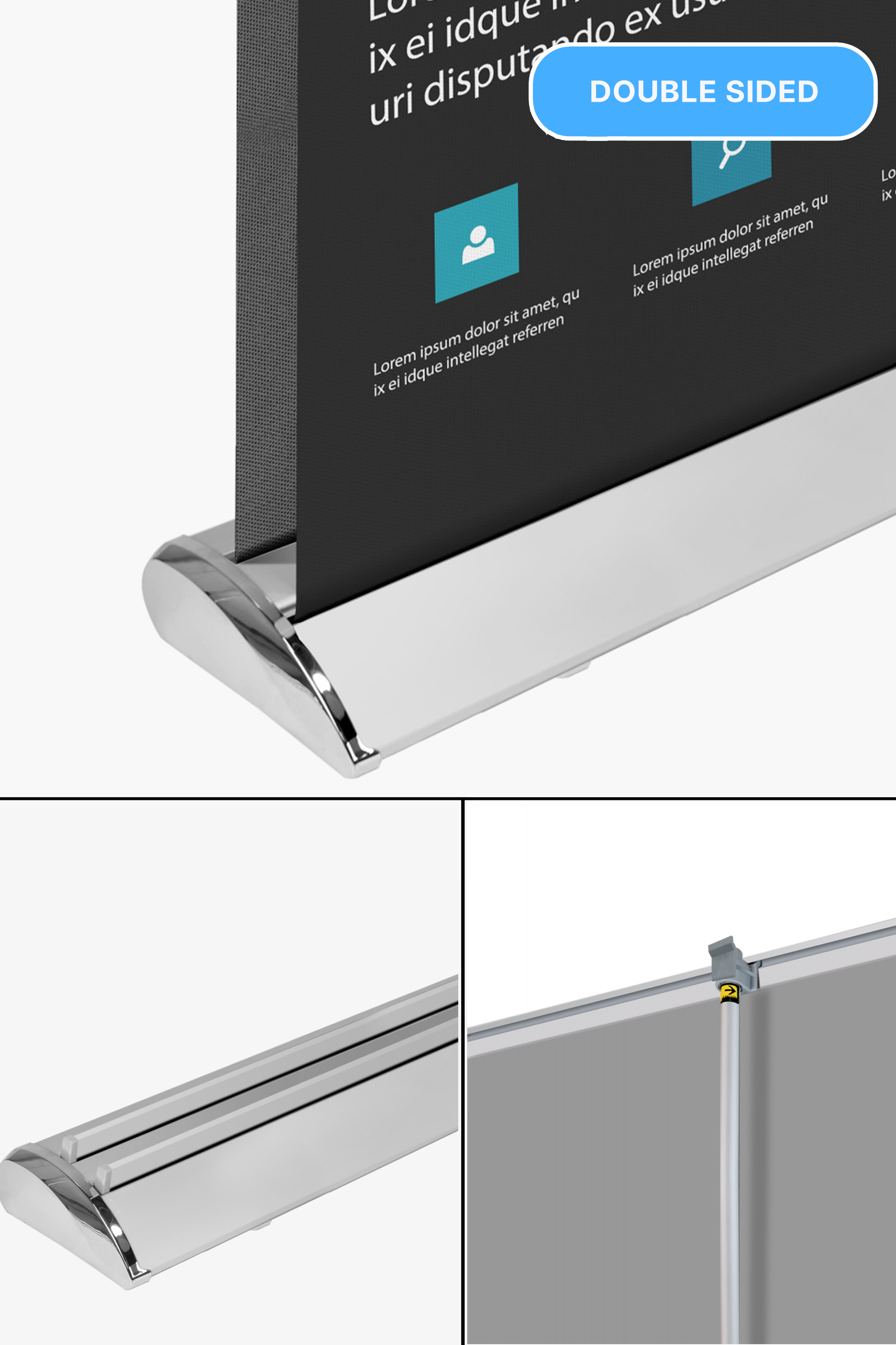 Deluxe Retractable Roll-Up Banner Stand - The Lemon Print & Design Studio 